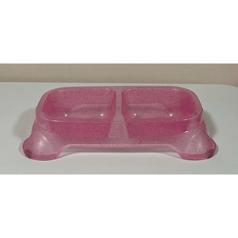 Pink Glitter Pet Cat Dog Food Water Bowl 🩷 #bowl #pet #pets #cat #dog